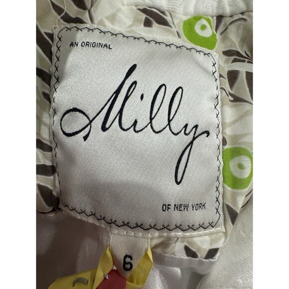 White Patterned Jacket Coat Peter Pan Collar Mod Style Retro Chic - Picture 5 of 7